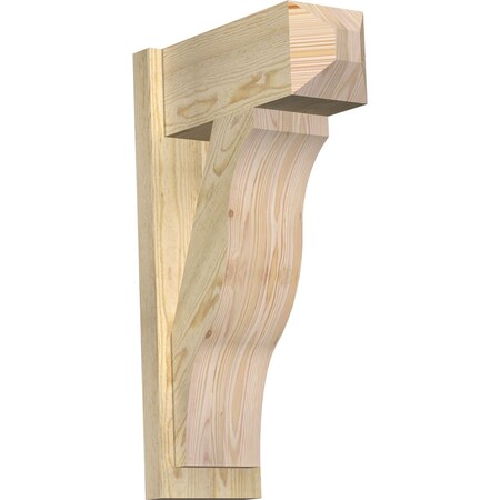Ekena Millwork Funston Craftsman Rough Sawn Outlooker, Douglas Fir, 8"W x 18"D x 30"H OUT08X18X30FST04RDF